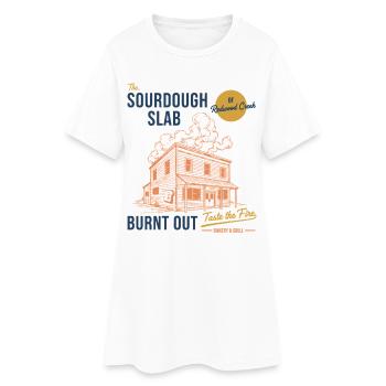 Boulanger au pain au levain La Dalle au levain - Robe T-shirt Femme - blanc - Devant
