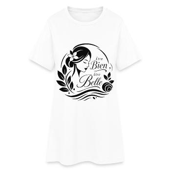  Née pour briller : La Danse du bien-être - Robe T-shirt Femme - blanc - Devant