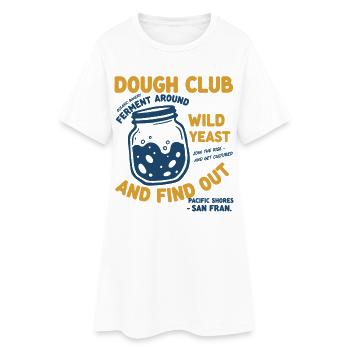 Pain au levain au levain Club Levure sauvage - Robe T-shirt Femme - blanc - Devant