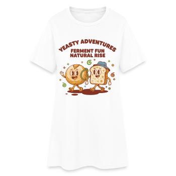 Levain pâtisser pâtisserie Baker Levain - Robe T-shirt Femme - blanc - Devant