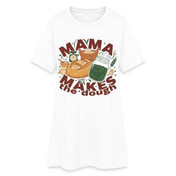 Sauerteigbrot Backer Bäckerin Mama macht den Teig - Frauen T-Shirt-Kleid - Weiß - Vorne