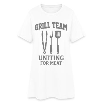 ÉQUIPE DE GRILL UNIE POUR UN BARBECUE DE VIANDE Graphique - Robe T-shirt Femme - blanc - Devant