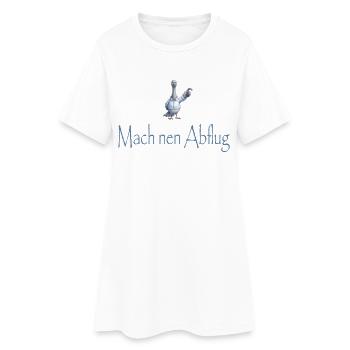 Mach nen Abflug - Frauen T-Shirt-Kleid - Weiß - Vorne