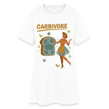 Pain au levain Boulanger CARBIVORE Pain au levain - Robe T-shirt Femme - blanc - Devant