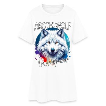 Le Murmureur de Loups Arctiques - Robe T-shirt Femme - blanc - Devant