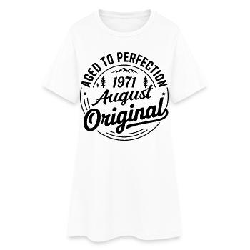 août 1971 – Légende des sommets et montagnes - Robe T-shirt Femme - blanc - Devant