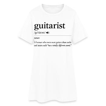 Définition Guitariste Humour Musicien Cadeau - Robe T-shirt Femme - blanc - Devant