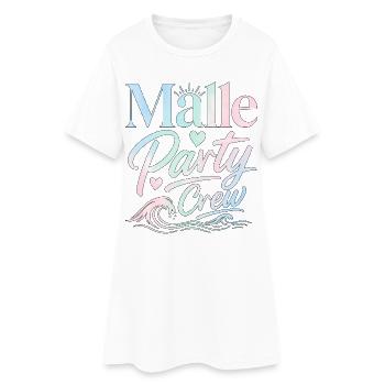 Équipe de la Malle Party Vacances d’été à Majorque - Robe T-shirt Femme - blanc - Devant
