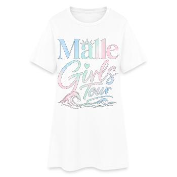 Tournée des filles à Malle Soirée entre filles Soirée de Majorque Fête - Robe T-shirt Femme - blanc - Devant