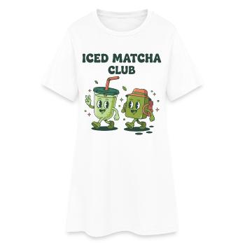 Matcha Iced Club Thé vert Amateur de matcha drôle - Robe T-shirt Femme - blanc - Devant