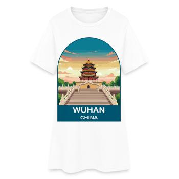 CTY02100 - Frauen T-Shirt-Kleid - Weiß - Vorne