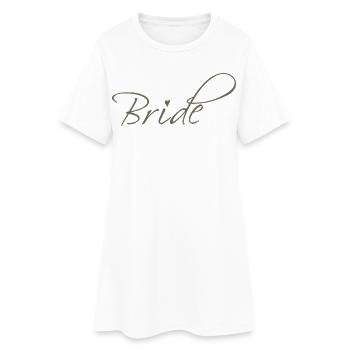 Bride für Braut und Junggesellinnenabschied JGA - Frauen T-Shirt-Kleid - Weiß - Vorne