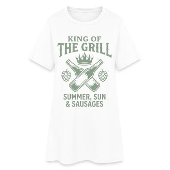 King of the Grill Soleil d’été et saucisses - Robe T-shirt Femme - blanc - Devant