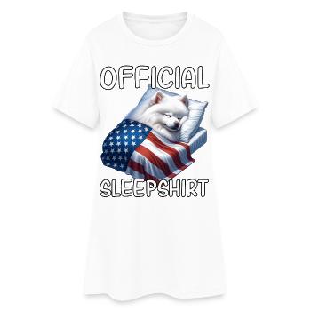 Spitz US Schlafshirt - Frauen T-Shirt-Kleid - Weiß - Vorne