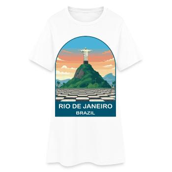 Rio de Janeiro Brazil Vintage Travel Poster - Women’s T-Shirt Dress - white - Front