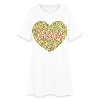 Jésus t’aime | Foi | Don - Robe T-shirt Femme - blanc - Devant