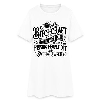 Bitchcraft Design : L’art d’énerver les gens - Robe T-shirt Femme - blanc - Devant
