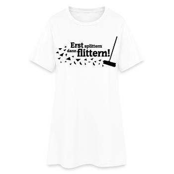 Polterabend Spruch - Frauen T-Shirt-Kleid - Weiß - Vorne