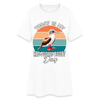 Fou-de-rouge - Robe T-shirt Femme - blanc - Devant