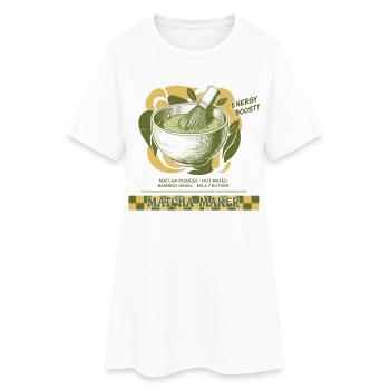 Matcha Maker Energy Boost Matcha Thé Thé Vert - Robe T-shirt Femme - blanc - Devant