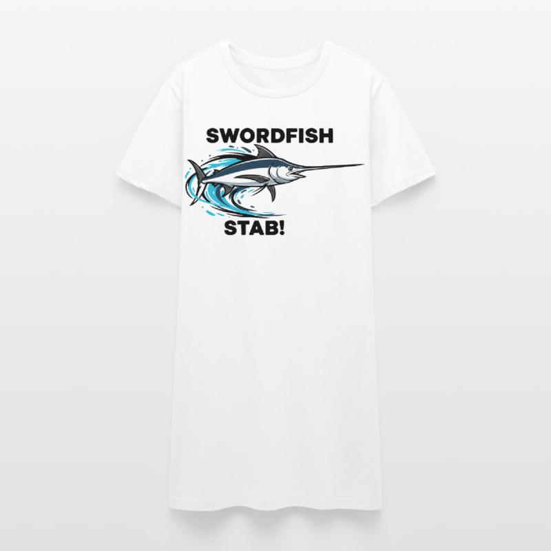 Espadon Stab Épée Mer Swordfish Robe T-shirt Femme
