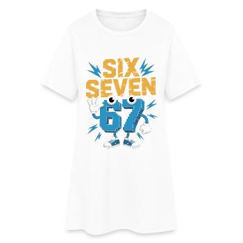 Number Hero 67 dans le style comic - Robe T-shirt Femme - blanc - Devant