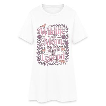 Vétérinaire de la faune Maman L’idole Le Vétérinaire du zoo - Robe T-shirt Femme - blanc - Devant
