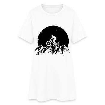 Mountainbike - Frauen T-Shirt-Kleid - Weiß - Vorne