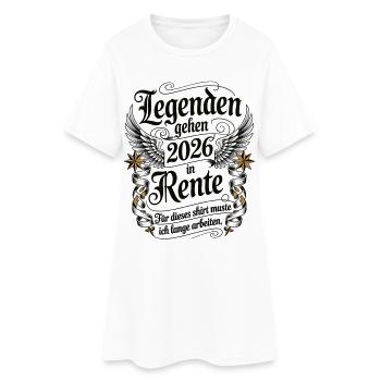Legenden gehen 2026 in Rente Shirt - Frauen T-Shirt-Kleid - Weiß - Vorne