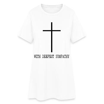 Des condoléances sincères - Robe T-shirt Femme - blanc - Devant