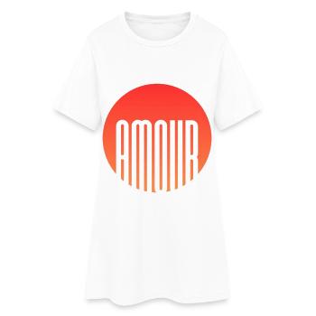Amour  - Robe T-shirt Femme - blanc - Devant