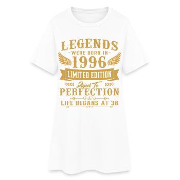 1996 Vintage Rétro Cadeau D'anniversaire - Robe T-shirt Femme - blanc - Devant