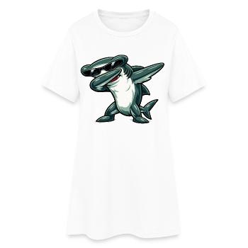 Requin-marteau à dabber - Robe T-shirt Femme - blanc - Devant