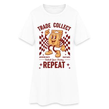 Échange, collectionner, rejouer, débloquer votre carte à collectionner - Robe T-shirt Femme - blanc - Devant