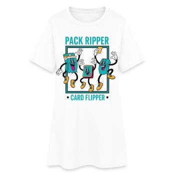 Pack Ripper Card Flipper Sammelkartensammler - Frauen T-Shirt-Kleid - Weiß - Vorne