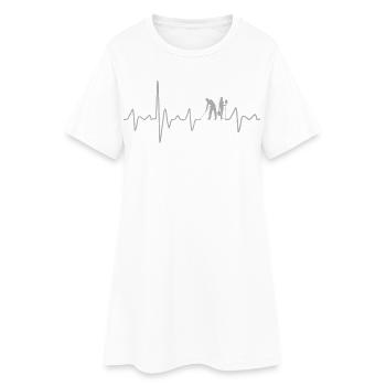 Building Cleaner Heartbeat Retro Cleaner - Women’s T-Shirt Dress - white - Front