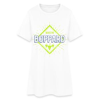 Boppard am Rhein Rheinland-Pfalz Reben Souvenir - Frauen T-Shirt-Kleid - Weiß - Vorne