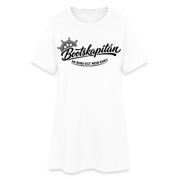 Maritimes Steuerrad Seefahrer Küsten liebe - Frauen T-Shirt-Kleid - Weiß - Vorne