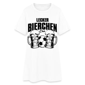 Lecker Bierchen Club Maßkrug Fußball Edition - Frauen T-Shirt-Kleid - Weiß - Vorne