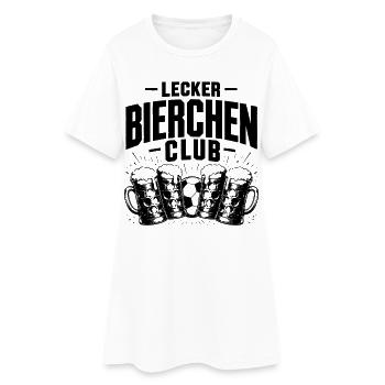 Lecker Bierchen Club Fußball & Bier - Frauen T-Shirt-Kleid - Weiß - Vorne