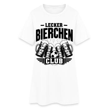 Lecker Bierchen Club Fußball & Bier Liebe - Frauen T-Shirt-Kleid - Weiß - Vorne