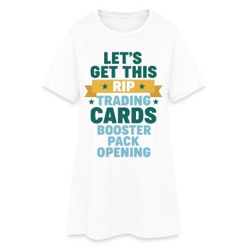 Lets Get This Rip Trading Cards Booster Pack - Women’s T-Shirt Dress - white - Front