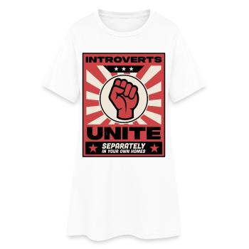 Les introvertis s’unissent - Robe T-shirt Femme - blanc - Devant