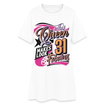 31. Geburtstag Queen - Frauen T-Shirt-Kleid - Weiß - Vorne