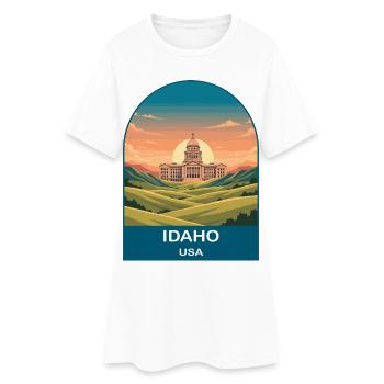 Art d’affiches de voyage vintage Idaho USA - Robe T-shirt Femme - blanc - Devant