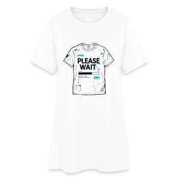 please wait Patience with a wink - Women’s T-Shirt Dress - white - Front