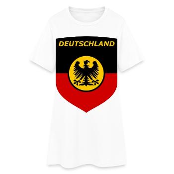 Deutschland Schildflagge mit Adler - Frauen T-Shirt-Kleid - Weiß - Vorne