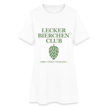 Lecker Bierchen Club - Lecker Bier - Lustig Party - Frauen T-Shirt-Kleid - Weiß - Vorne