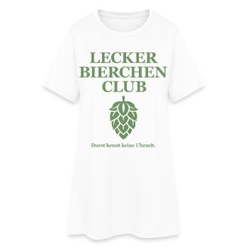 Lecker Bierchen Club - Durst kennt keine Uhrzeit - Frauen T-Shirt-Kleid - Weiß - Vorne