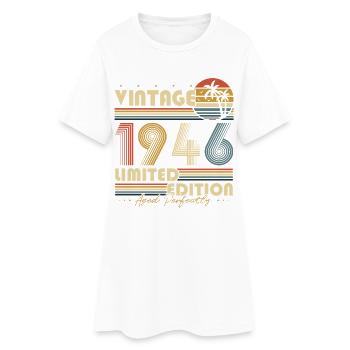 1946 Vintage Birthday Vintage Retro Gift - Women’s T-Shirt Dress - white - Front